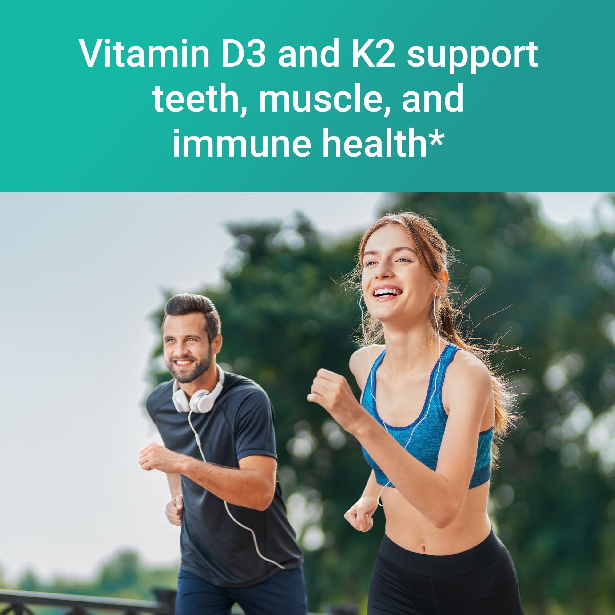 BioEmblem Vitamin D3 K2 5000IU with Patented MK7/MK4, 3-in-1 Support for Bones, Heart & Immunity