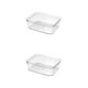 thumbnail image 2 of Contenedores de almacenamiento transparentes Advancent caja organizadora de escritorio caja cuadrada METRO 2piezas, 2 of 6