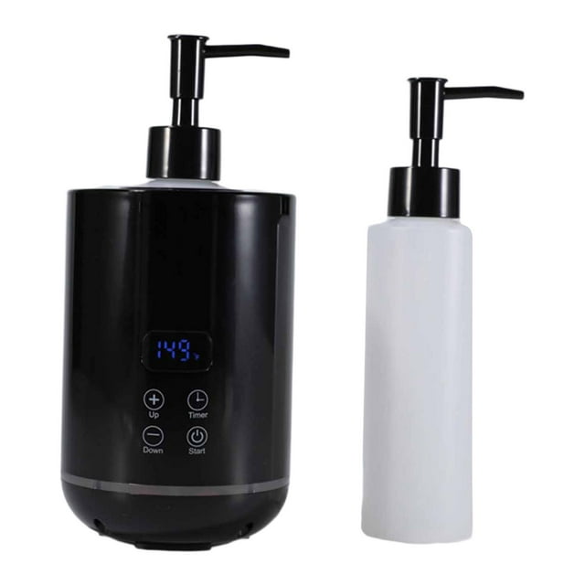Esquirla Chauffe-Huile de Massage Température Réglable Portable avec Distributeur de Bouteille d'Huile Noir