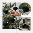 thumbnail image 6 of Large Velvet Christmas Ball Ornaments, Vintage Christmas Plastic Ball Ornaments Flocked Xmas Tree Hanging Decoration for Xmas Party Decor(4 Inch,Green), 6 of 6