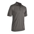 thumbnail image 1 of Monterey Club Men's Dry Swing Heather Stripe Jersey Golf Polo Shirt #1677, 1 of 2