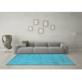 thumbnail image 3 of Ahgly Company Indoor Square Oriental Light Blue Industrial Area Rugs, 5' Square, 3 of 4