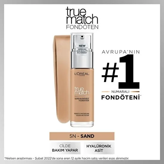 L'Oréal Paris True Match Foundation Foundation 5N SAND