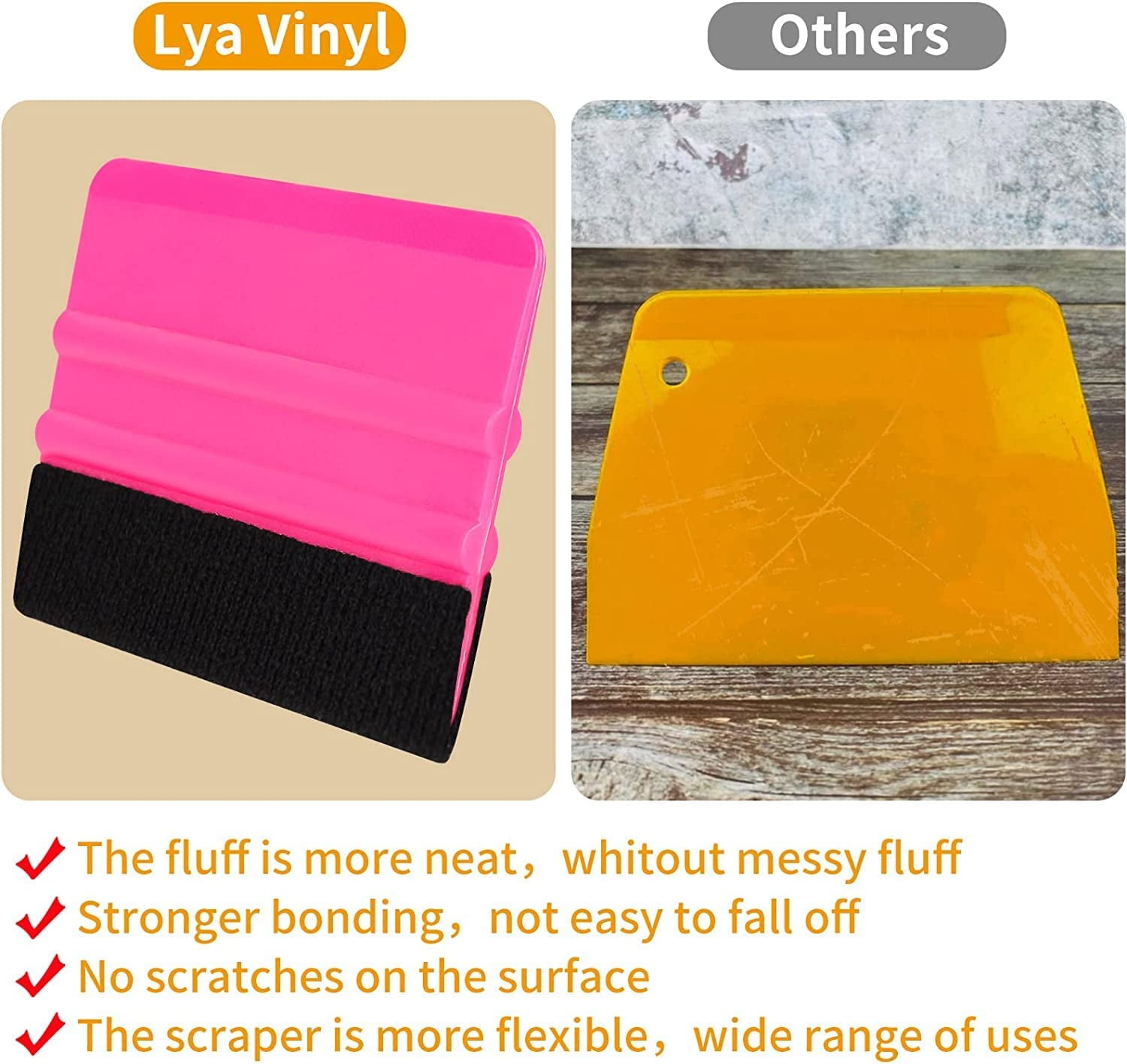 2pcs Craft Weeding Vinyl Tool Kit - Squeegee Vinyl Scraper For Crafting And  DIY Vinyl, Paper, Iron-on Projects,Weeding ,Car Wrap