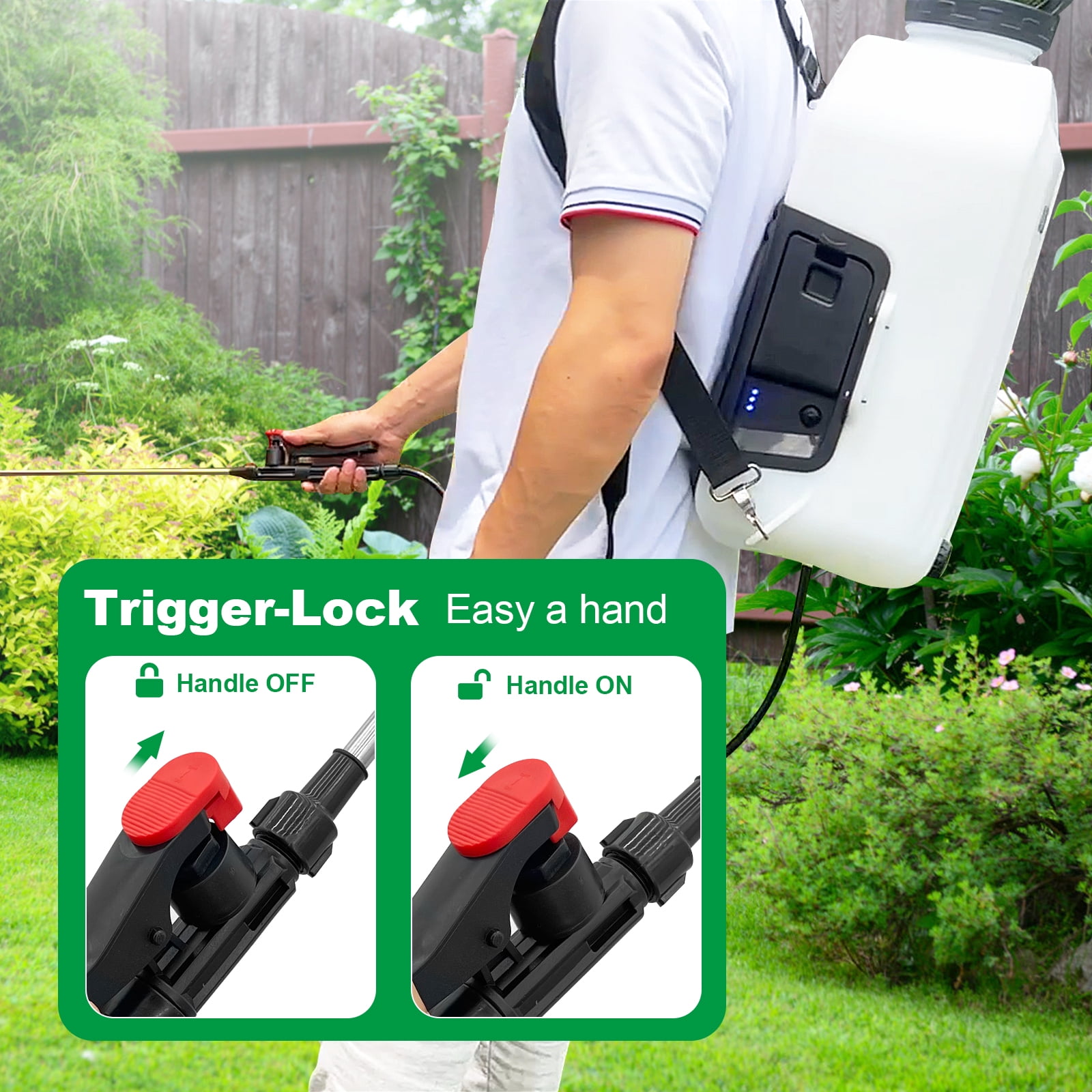 4 Gallon Battery Powered Backpack Sprayer, 12V Lawn & Garden Sprayers