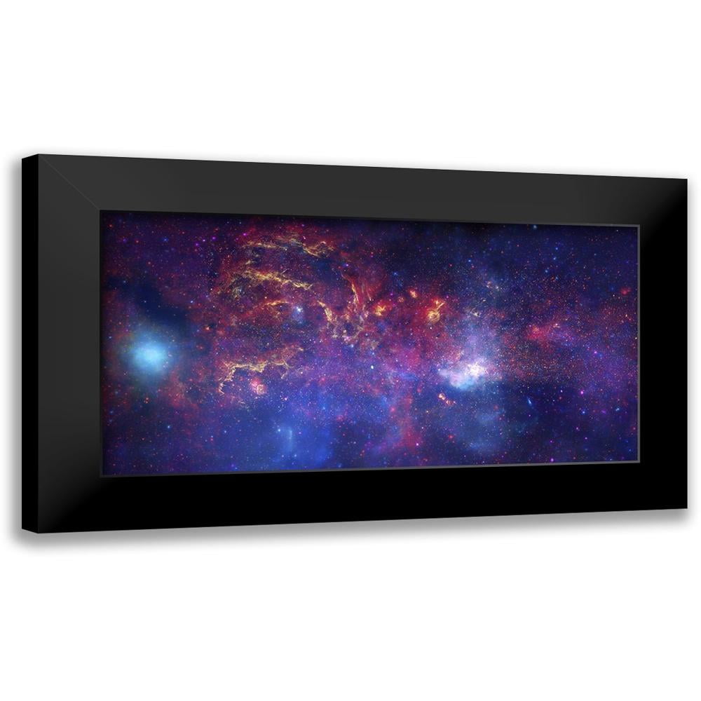 NASA 24x14 Black Modern Framed Museum Art Print Titled - Unique View of the Milky Way