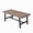 Gray walnut 1600, variant on 63-Inch Rectangular Dining Table for 4-6 People, Heavy Duty Kitchen Table with 2" x 2" Metal Legs, T-Shaped Steel Bar