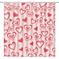 thumbnail image 2 of Valentine''s Day Shower Curtain Pink Heart Retro Love Romantic Couple Sweet Simple Fabric for Bathroom Decor Bathtub with Hooks(70" WX70 H), 2 of 4