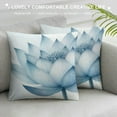 thumbnail image 3 of JRXY Lotus Flower Throw Pillow Covers Summer Floral Decorative Pillow Covers White Super Soft Cushions Covers Outdoor Sofa Home, Watercolor Pattern (ST 15) White, 3 of 5