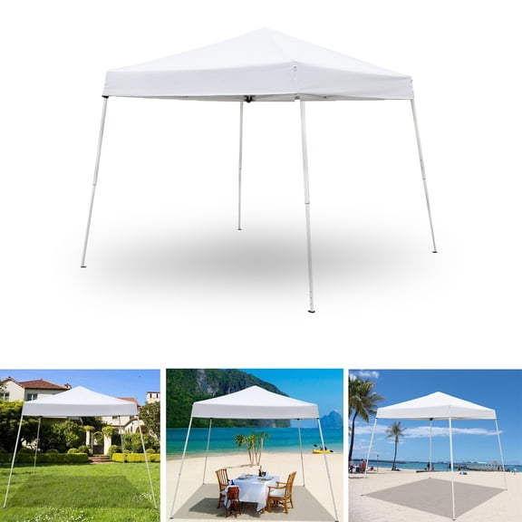 Cfowner Canopy Tent 10' x 10' Pop-up Canopy Easy Set Up Beach Canopy Outdoor Shade Bonus Carry Bag