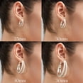 thumbnail image 7 of YOUNGYUE Sterling Silver Hoop Earrings for Women, Hypoallergenic CZ Double Hoop Earrings, 40mm, 7 of 7