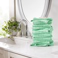 thumbnail image 6 of Arkwright Home Family Essentials Washcloths (Pack of 12), 12x12, Cotton, Green, 6 of 7