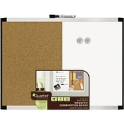 Quartet Magnetic 17" x 23" Combination Board, Black Frame