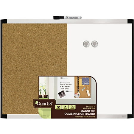 Quartet Magnetic 17" x 23" Combination Board, Black Frame
