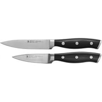 Forged Accent Razor-Sharp 2-pc Paring Knife Set, German Engineered Informed by 100 Years of Mastery,Black