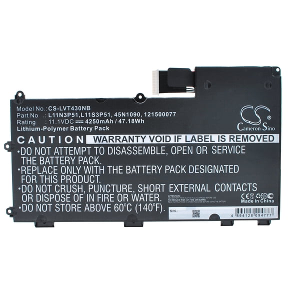 Battery for Lenovo Thinkpad T430u 45N1089 ASM 45N1090 45N1091 L11N3P51 L11S3P51