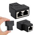 thumbnail image 3 of 1pcs RJ45 Splitter 1 To 2 Ways RJ45 Female Splitter LAN Ethernet Network Connector, 3 of 4