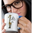 thumbnail image 2 of 3dRose, Funny Cute Giraffe is Spirit Animal, 11oz Two-Tone Blue Mug, 2 of 7
