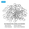 thumbnail image 3 of Uxcell M5 304 Stainless Steel Spring Lock Washer Split Lock Washer Lock Metal Washers for Screws Bolts 200 Pack, 3 of 7