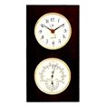 thumbnail image 2 of Bey-Berk International WS219 Brass Quartz Clock & Thermometer with Hygrometer - Mahogany, 2 of 2