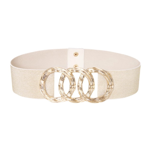 Cinturones de vestir para mujer, accesorios de ropa, cinturón ancho elástico informal para ajustar la cintura. Caqui claro