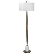 Allora Mid-Century Floor Lamp in Antique Brass