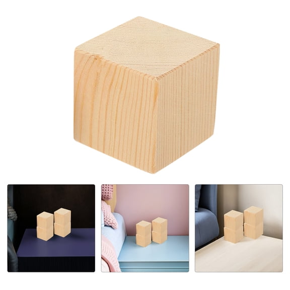 NIAIZEK 4Pcs Wooden Bed Risers for Furniture Couch and Table Leg Elevators Easy Setup