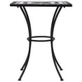 thumbnail image 4 of vidaXL 3 Piece Mosaic Bistro Set Ceramic Tile Black and White, 4 of 5