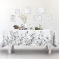 thumbnail image 2 of Eucalyptus Leaves Fabric Waterproof Tablecloth,Rectangle Watercolor Wrinkle Oil-Proof Resistant Table Cover for Dining Table, Buffet Parties and Campin,Grey Leaves(60" x 120" inch), 2 of 6