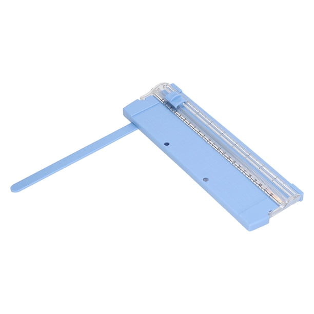 Emoshayoga Cortador de papel pequeño, cortador de papel portátil, recortador de papel A4 con hoja incisiva, 2 piezas, antideslizante, seguro, fácil operación para el hogar, la escuela y la oficina