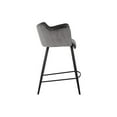 thumbnail image 3 of Maklaine 26.25" Faux Leather and Fabric Counter Stool in Roman Gray, 3 of 7
