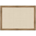 thumbnail image 4 of Kate and Laurel Framed Fabric Pinboard 40 x 28, Neutral Weave Printed Linen Rustic Farmhouse Bulletin Board for Use as a Vision Board or Wall Organization, Owl Brown Narrow Frame, 4 of 8