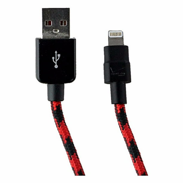 Verizon ( APLLIGBRCABBLK ) 4Ft Charge & Sync Cable for iPhones Black/
