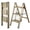 Champagne Gold Finish, variant on Calmwrd Step Ladder Folding 3 Step Ladders Champagne Gold Finish Aluminum,Tripod Anti-Slip for Home & Kitchen Office 330 lbs