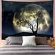 thumbnail image 1 of Tapiz de luna Tapiz de galaxia Tapiz de árbol Tapiz de cielo estrellado Tapiz de arte psicodélico místico Tapiz para colgar en la pared para decoración del hogar (51.2 x 59.1 pulgadas de alto) Sailing Electrónica, 1 of 5