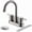 Brushed Nickel-with Drain, variant on Bathroom Sink Faucet 3 Hole 2-Handle Centerset Vanity Mixer Taps W/ Drain