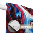 thumbnail image 4 of Red Blue Marble Swag Curtains for Kitchen/Bedroom/Living Room, Modern Abstract Art Fluid Marble Scalloped Curtains 63 Inch Long, Rod Pocket Window Swag Topper Curtains Valances 2 Panels Set 36"x63", 4 of 8