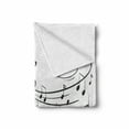 thumbnail image 2 of Music Soft Flannel Fleece Throw Blanket, Illustration of Old Saxophone with Template Solo Vibes Art Print Design, Cozy Plush for Indoor and Outdoor Use, 50" x 70", Yellow Black White, by Ambesonne, 2 of 6