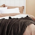 thumbnail image 3 of Fleece Throw Blanket for Couch Brown - Throw (50" x 60"), 3 of 5