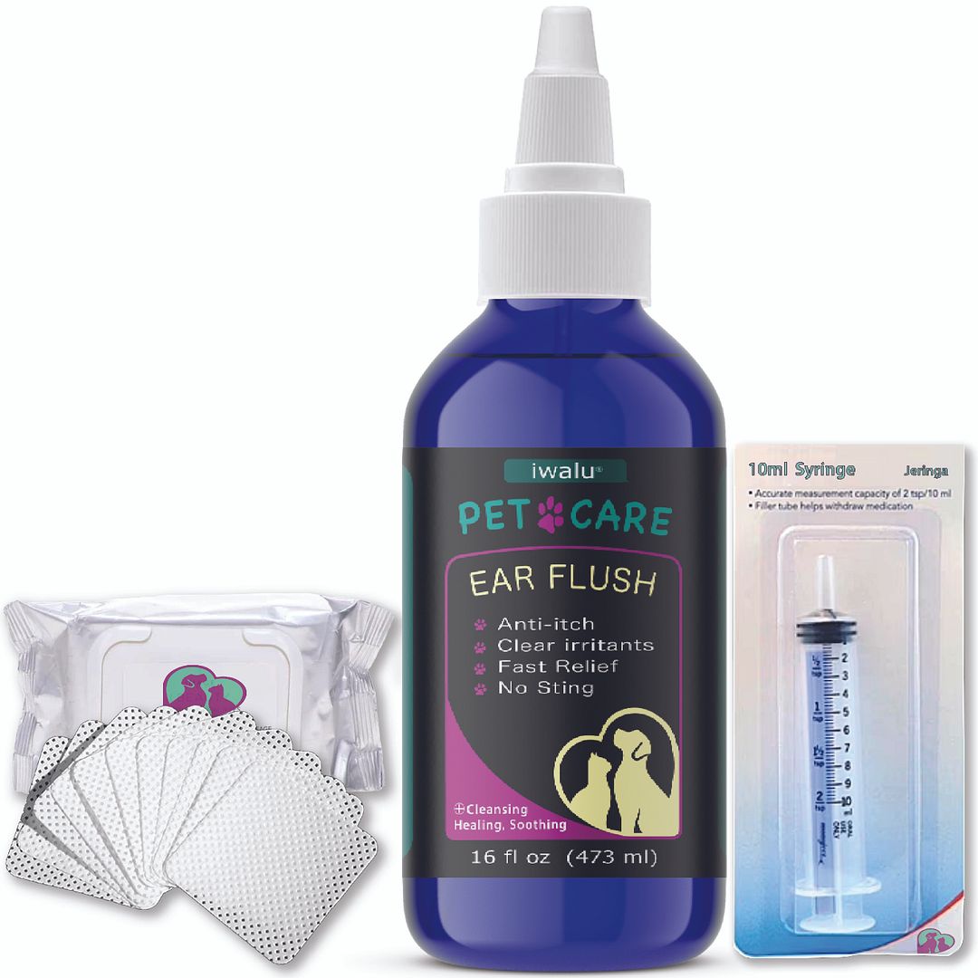 Advanced Pet Ear Cleaner Flush VetApproved For Dogs & Cats, Ear