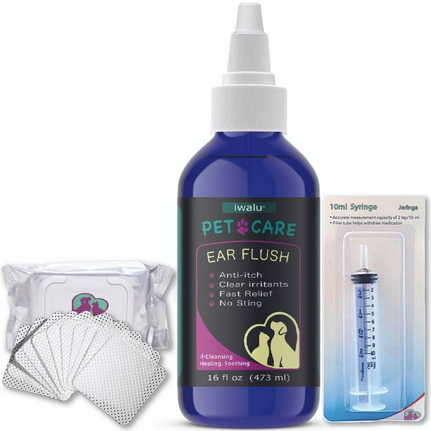 Advanced Pet Ear Cleaner Flush VetApproved For Dogs & Cats, Ear