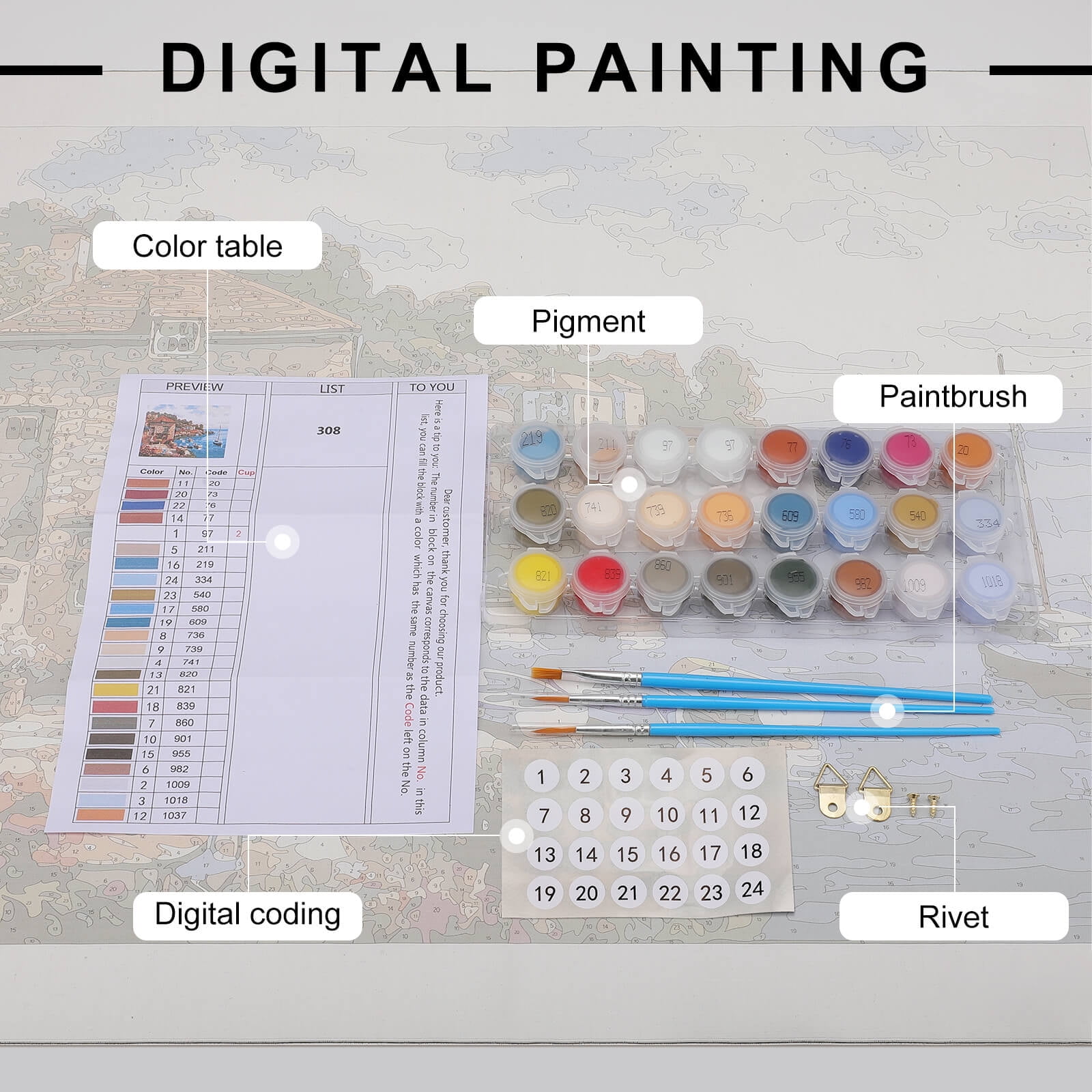Paint by Numbers Kit for Adults, Snowy Forest Majestic Deer Paint by Numbers, Easy Paint by Numbers Kit for Adults Beginner, DIY Adult Paint by Number Kits on Canvas, Home Decor