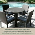 thumbnail image 3 of Heathered Solid Blue Premium Dining Seat Cushion (2-Pack), 3 of 8