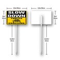 12x8 IN Slow Down Sign,Turtle Crossing Sign,Warning Signs Safety Signs