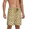 thumbnail image 2 of Balery Gold Drops Pantalones cortos de pijama de punto de algodón para hombre con cinturilla y bolsillos-X-Large, 2 of 6