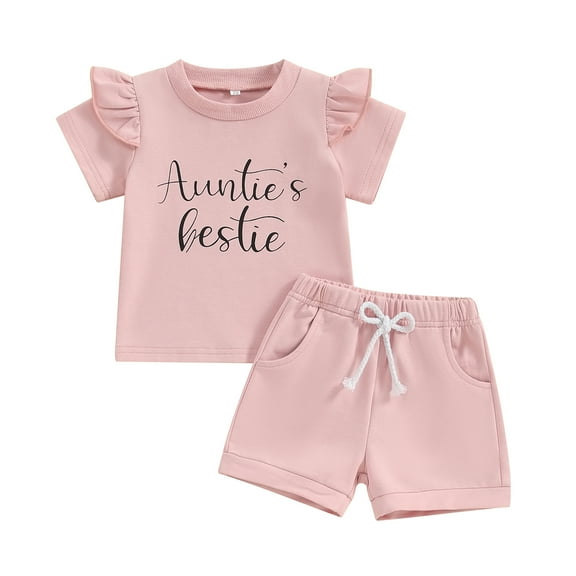 Bagilaanoe 2pcs Toddler Baby Girl Shorts Set Short Sleeve Letter Print T Shirt Tops   Shorts 6M 12M 18M 24M 3T Kids Casual Summer Clothes