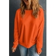 thumbnail image 3 of Orange Solid Classic Crewneck Pullover Sweatshirt, 3 of 8