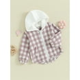 thumbnail image 4 of Toddler Baby Plaid Jacket Baby Boy GIrl Flannel Hoodies 6M 12M 18M 24M 3Y 4Y Zip Up Hooded Fall Winter Outerwear Coat, 4 of 9