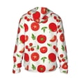 thumbnail image 3 of Easygdp Fresh Red Tomato Lightweight Long Sleeve Sun Shirt Sports long-Sleeved Sun Protective Clothing, Quick Drying Breathable - Large, 3 of 9