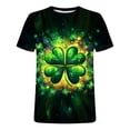 thumbnail image 3 of Ceisia Men's Slim Fit Short Sleeve T-Shirt St. Patrick's Day Themed Print Clover Spring Summer Shirt Gift, 3 of 8